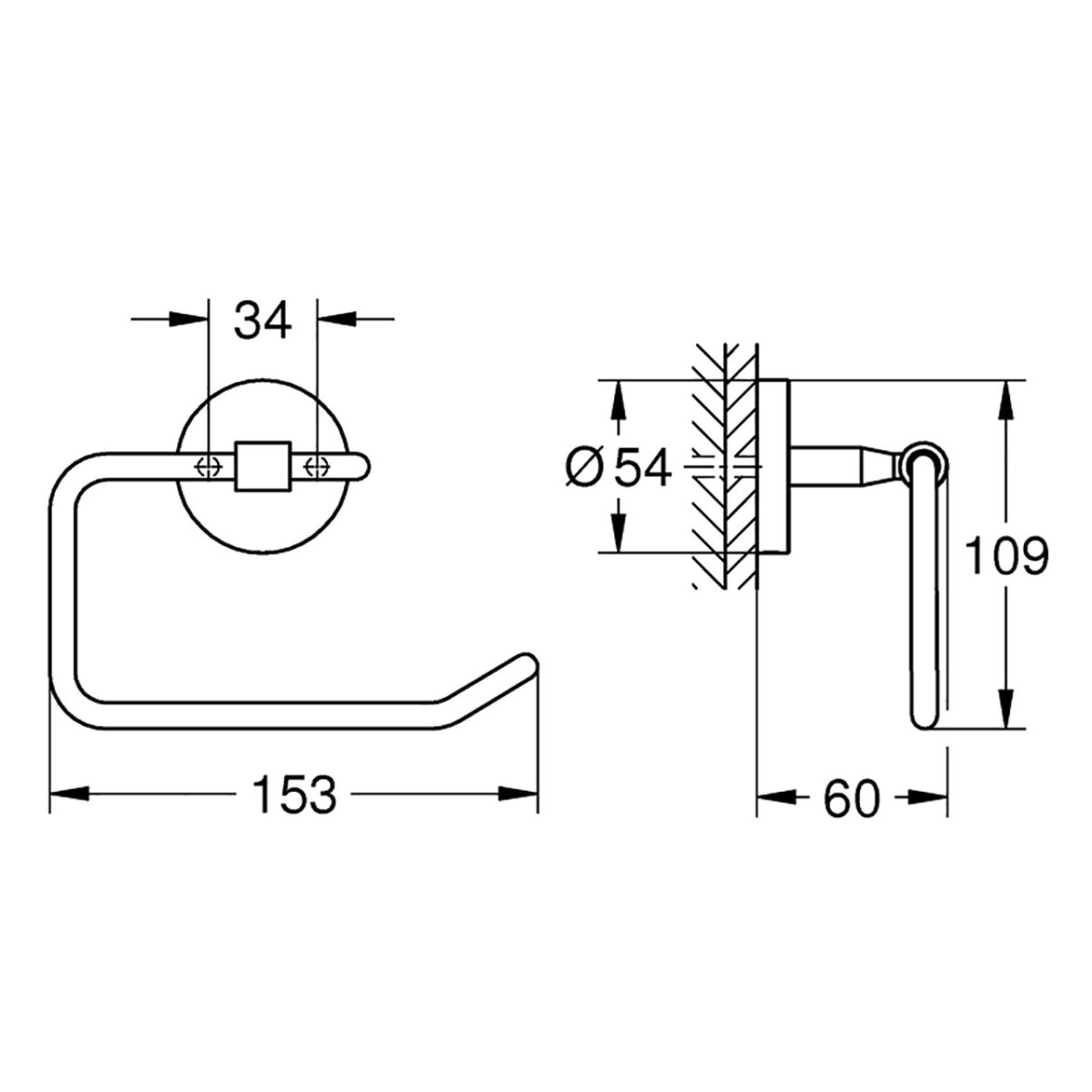 BAUCOSMOPOLITAN ΧΑΡΤΟΘΗΚΗ ΧΡΩΜΕ 40457001 GROHE - Image 2