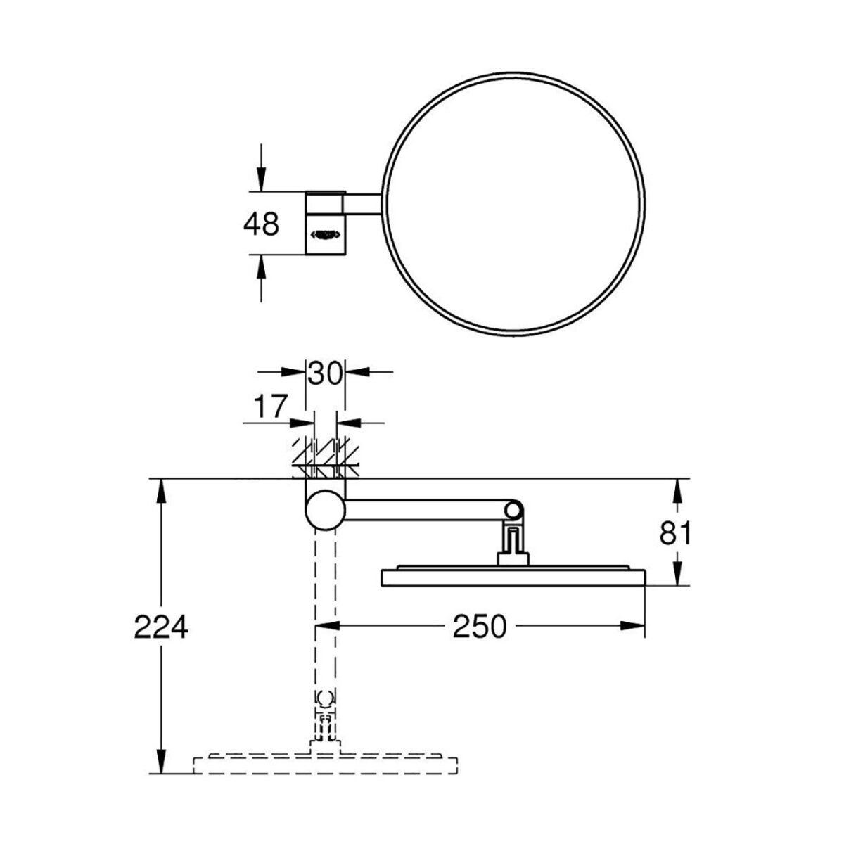 SELECTION ΜΕΓΕΝΘΥΤΙΚΟΣ ΚΑΘΡΕΦΤΗΣ ΧΡΩΜΕ 41077000 GROHE - Image 2