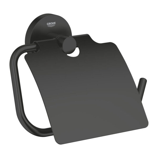 ESSENTIALS ΧΑΡΤΟΘΗΚΗ ΜΕ ΚΑΛΥΜΜΑ ΜΑΥΡΟ ΜΑΤ 1024652430 GROHE