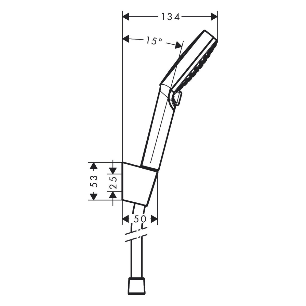 CROMMETA ΣΕΤ ΣΤΗΡΙΞΗΣ 100 VARIO ECOMSMART ΜΕ ΣΠΙΡΑΛ 160 CM ΧΡΩΜΕ 26694400 HANSGROHE - Image 2