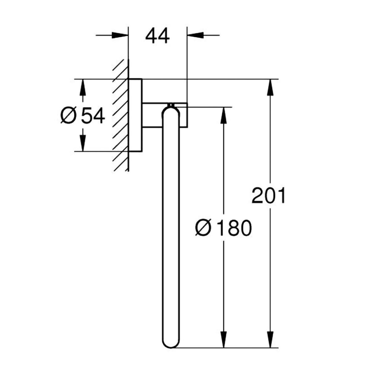 ESSENTIALS ΚΡΙΚΟΣ ΠΕΤΣΕΤΑΣ ΜΑΥΡΟ ΜΑΤ 1024612430 GROHE - Image 2