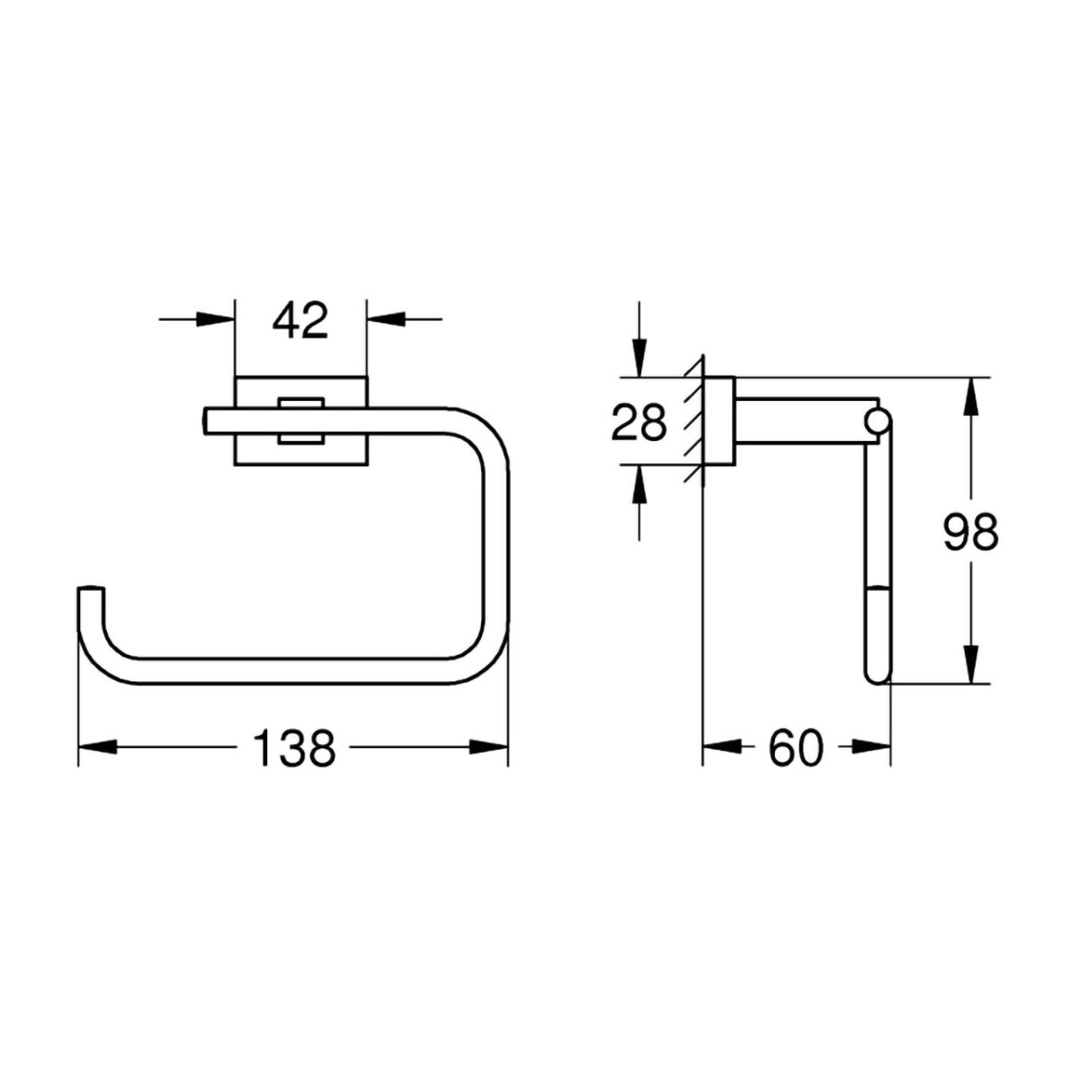 ESSENTIALS CUBE ΧΑΡΤΟΘΗΚΗ ΧΡΩΜΕ 40507001 GROHE - Image 2