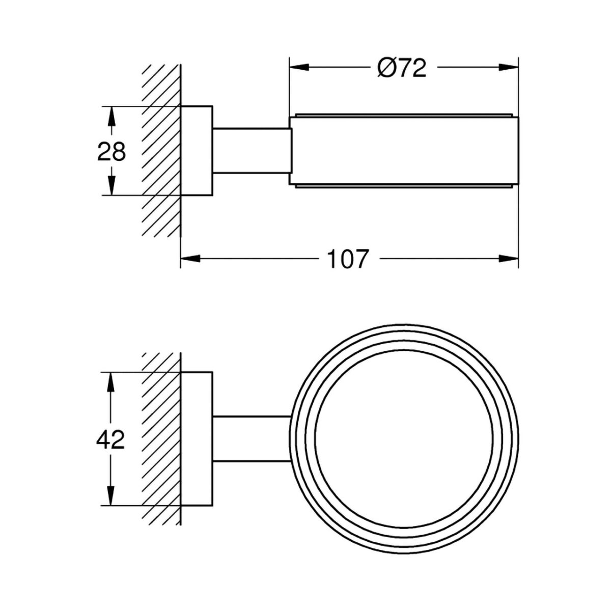 ESSENTIALS CUBE ΒΑΣΗ ΣΤΗΡΙΞΗΣ 40508001 GROHE - Image 2