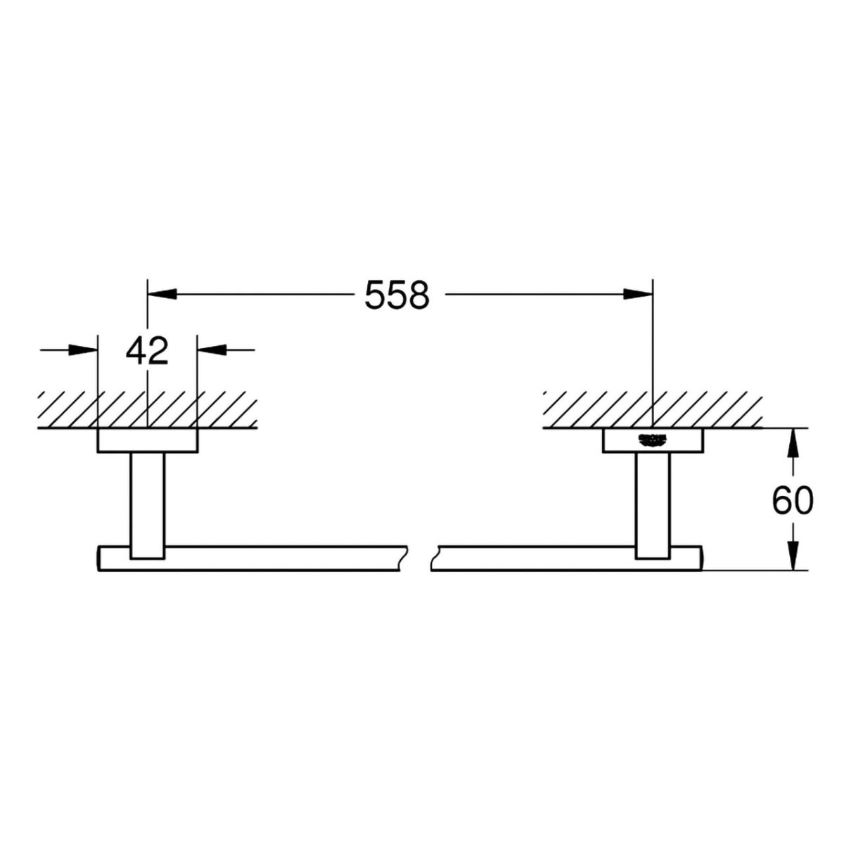 ESSENTIALS CUBE ΠΕΤΣΕΤΟΘΗΚΗ ΧΡΩΜΕ 40509001 GROHE - Image 2
