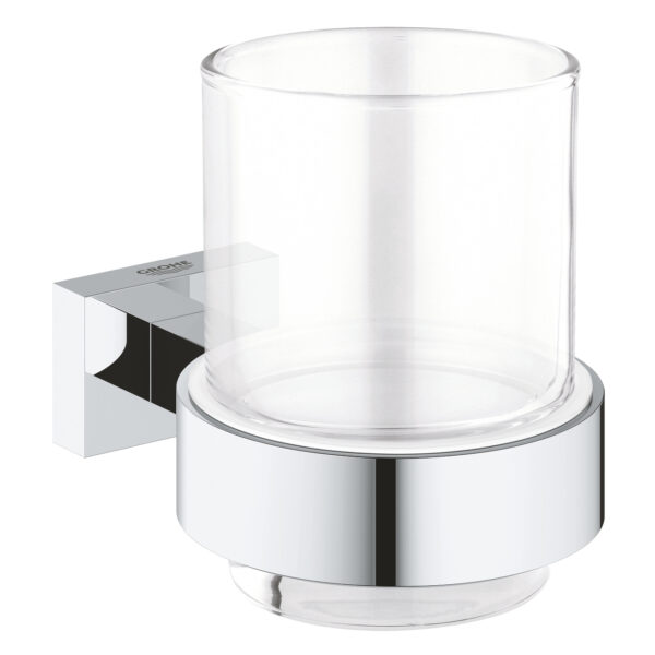 ESSENTIALS CUBE ΚΡΥΣΤΑΛΛΙΝΟ ΠΟΤΗΡΙ ΜΕ ΣΤΗΡΙΓΜΑ ΧΡΩΜΕ 40755001 GROHE