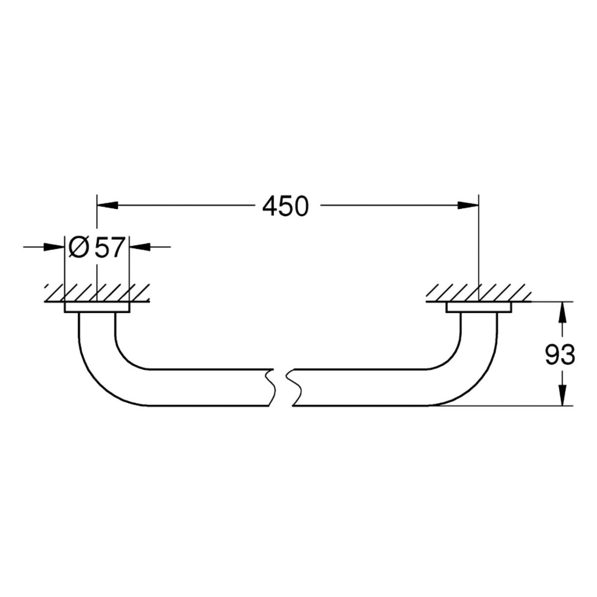 ESSENTIALS ΛΑΒΗ ΜΠΑΝΙΟΥ 450ΜΜ ΧΡΩΜΕ 40793001 GROHE - Image 2