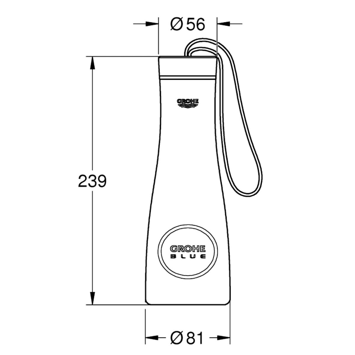 GROHE BLUE ΜΠΟΥΚΑΛΙ ΘΕΡΜΟΣ ΑΝΟΞΕΙΔΩΤΟΣ ΧΑΛΥΒΑΣ 40848SD0 GROHE - Image 2