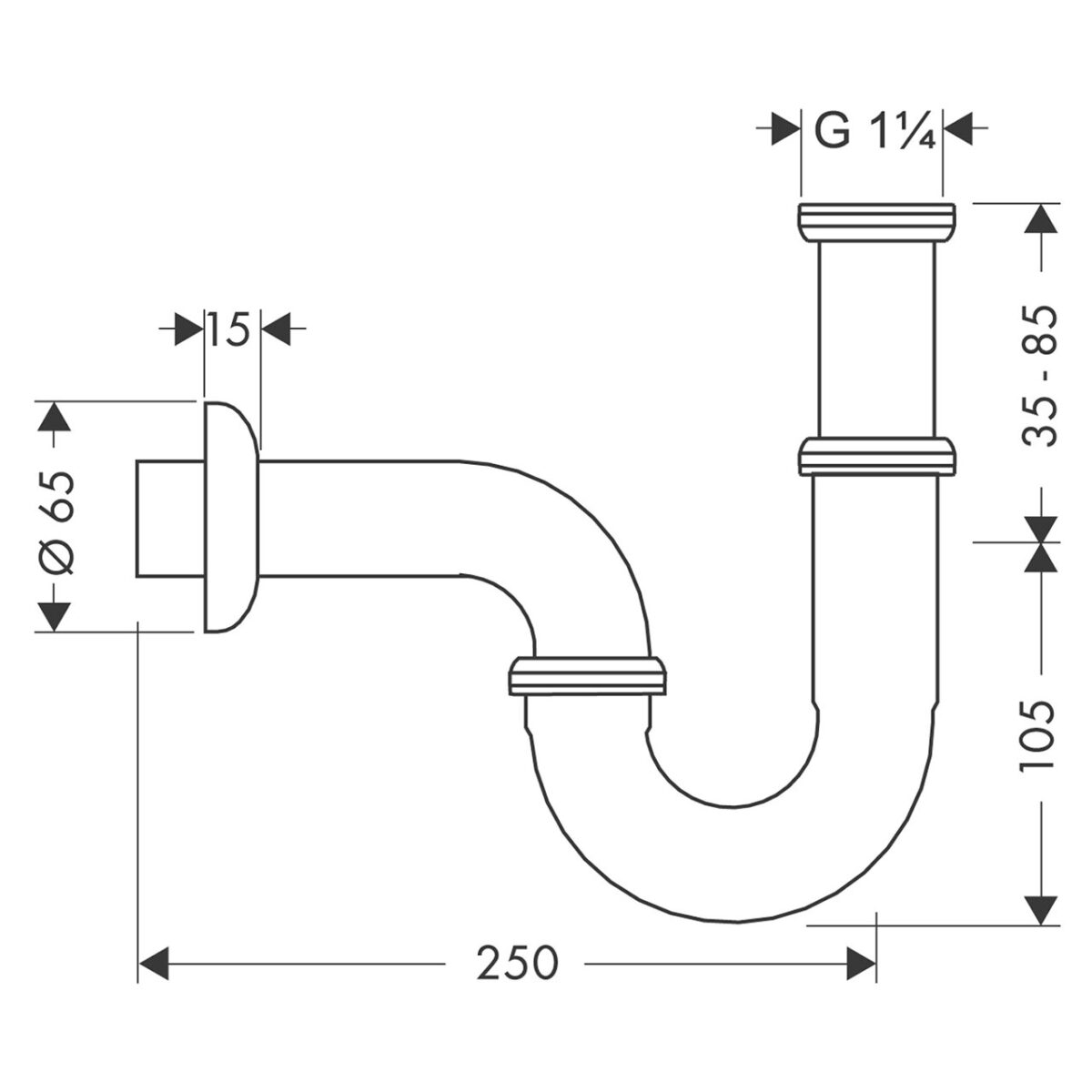 STANDARD ΣΙΦΩΝΙ ΝΙΠΤΗΡΑ ΧΡΩΜΕ 53002000 HANSGROHE - Image 2