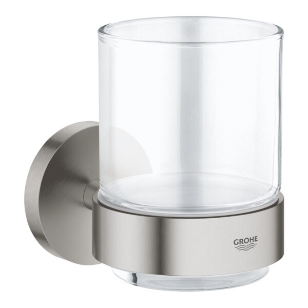 ESSENTIALS ΚΡΥΣΤΑΛΛΙΝΟ ΠΟΤΗΡΙ ΜΕ ΒΑΣΗ ΣΤΗΡΙΞΗΣ SUPERSTEEL 40447DC1 GROHE