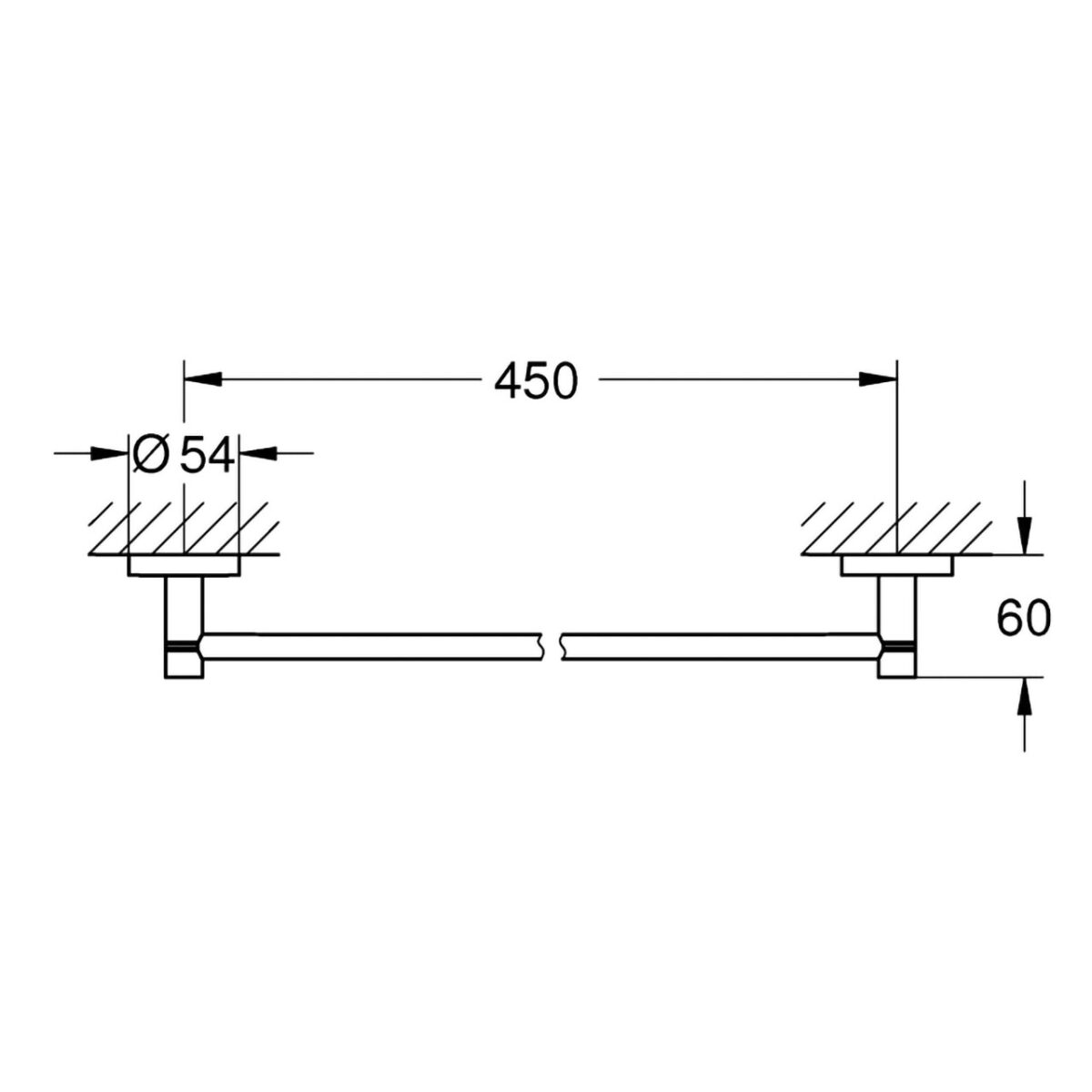 ESSENTIALS ΚΡΕΜΑΣΤΡΑ ΠΕΤΣΕΤΑΣ 50,4CM ΧΡΩΜΕ 40688001 GROHE - Image 2