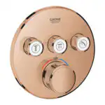 GROHTHERM SMARTCONTROL ROUND ΘΕΡΜΟΣΤΑΤΗΣ ΓΙΑ ΕΝΤΟΙΧΙΖΟΜΕΝΗ ΕΓΚΑΤΑΣΤΑΣΗ 3 ΡΟΩΝ WARM SUNSET 29121DA0 GROHE